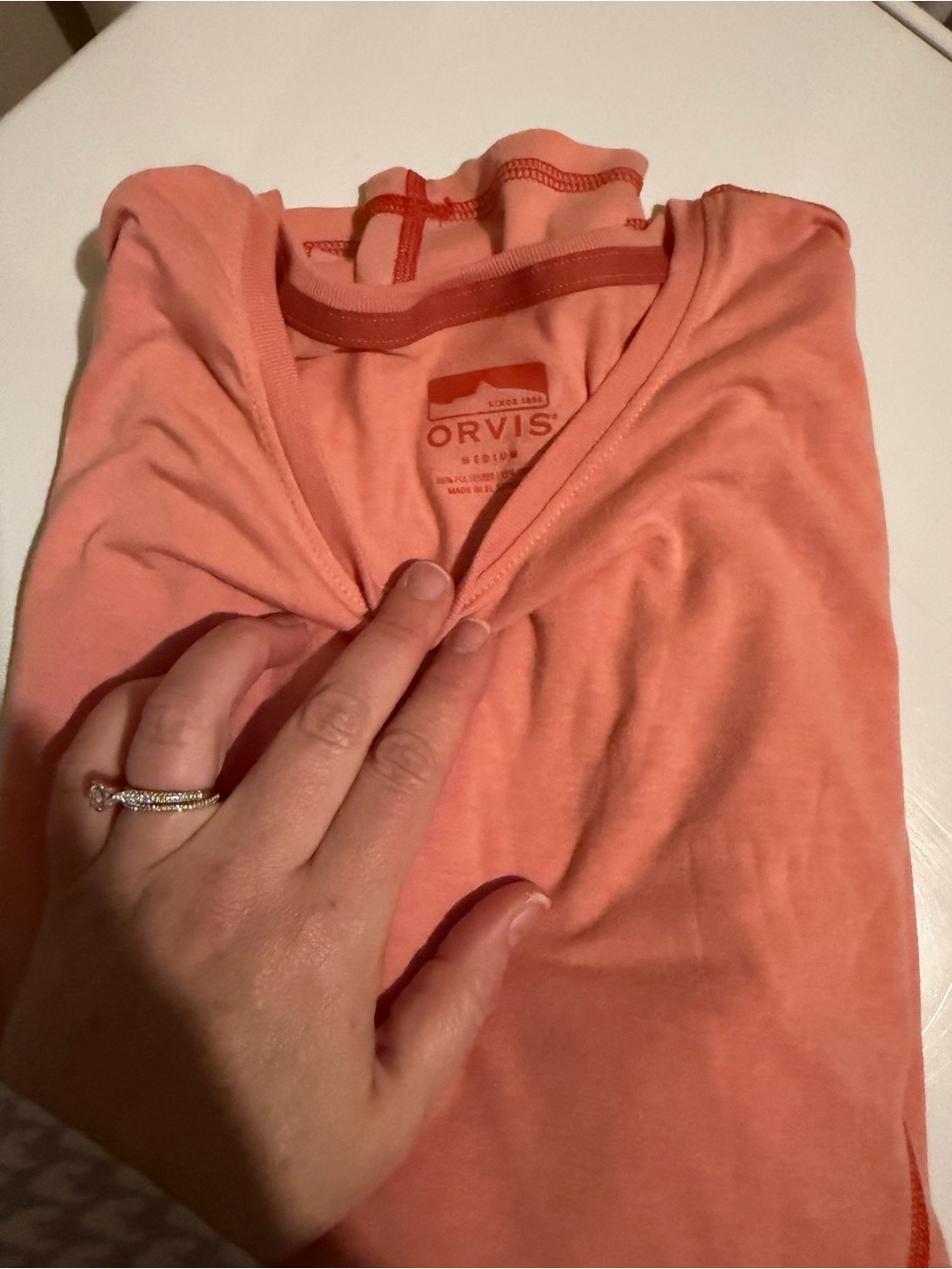 Orvis Women’s Long Sleeve Tee in Coral Peach